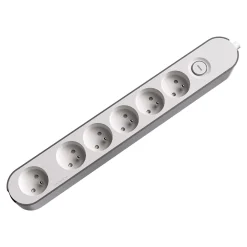 Multiprise 6 prises blanche à câbler-Jacobsen Clearance