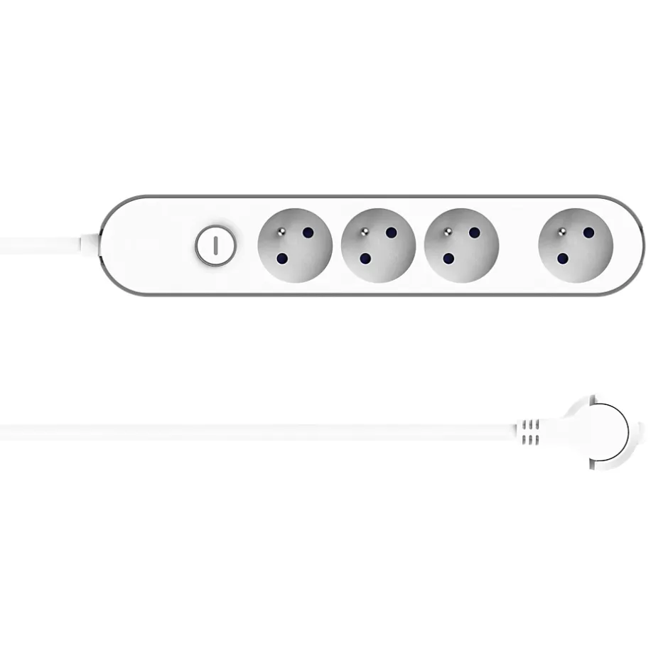 Multiprise 4 prises 3 m blanche^Jacobsen Online