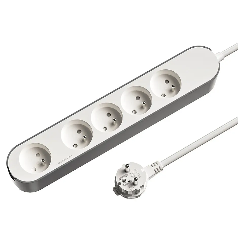 Multiprise 5 prises 3 m blanche^Jacobsen Clearance