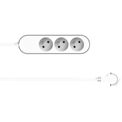 Multiprise 3 prises 1.5 m blanche^Jacobsen New