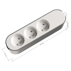 Multiprise 3 prises blanche à câbler^Jacobsen Clearance