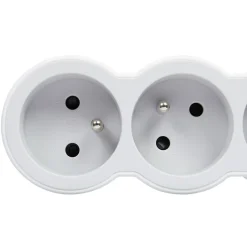 Multiprise 3 prises blanc et gris-Legrand Hot