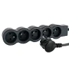 Multiprise 5 prises noir et gris 1.5 m-Legrand New