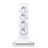 Multiprise 8 prises parafoudre sur socle USB 2m blanc-Masterplug Sale