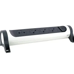 Multiprise 4 prises rotative à fixer blanc et gris^Legrand Best