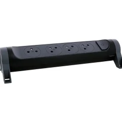 Multiprise 4 prises rotative à fixer noir et gris-Legrand Sale