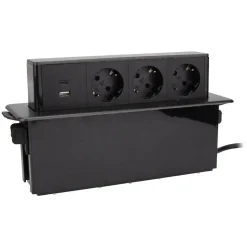 Multiprise 3 prises Schuko + 2USB Zenitech-Otio New