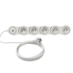 Multiprise avec interrupteur 5 prises modulable 2m-Diall New