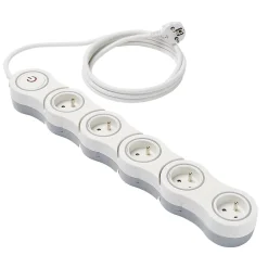 Multiprise avec interrupteur 5 prises modulable 2m-Diall New