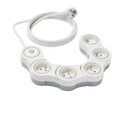 Multiprise avec interrupteur 5 prises modulable 2m-Diall New