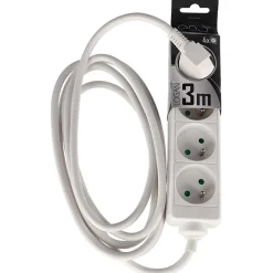 Multiprise avec terre 4 prises câble 3 m 777555^Edo Hot