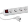 Multiprise filaire 4 prises câble 1,5 mètres + interrupteur à voyant-Horoz Electric Online