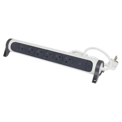 Multiprise parafoudre 6 prises blanc et gris 1.5 m-Legrand Clearance