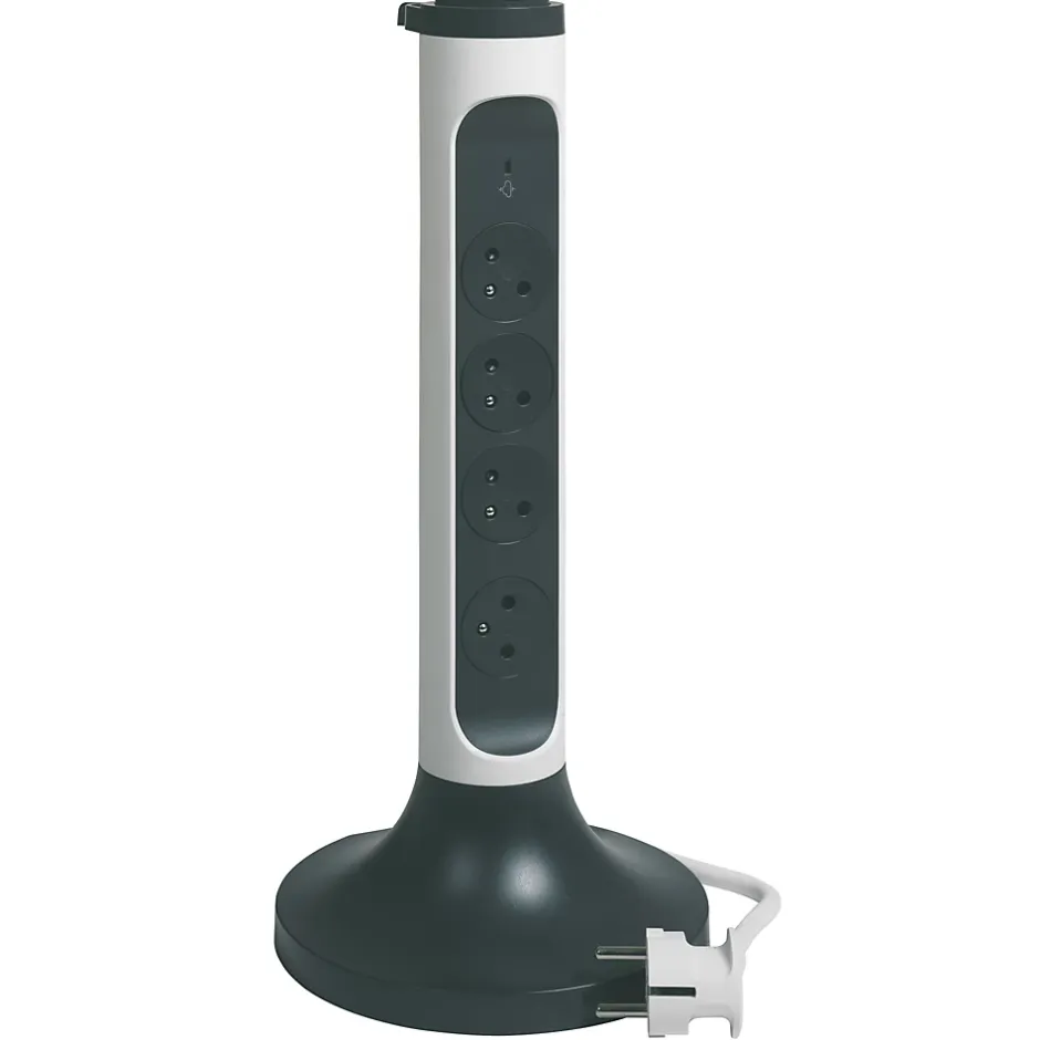 Multiprise parafoudre 4 prises blanc et gris 2 m-Legrand Best