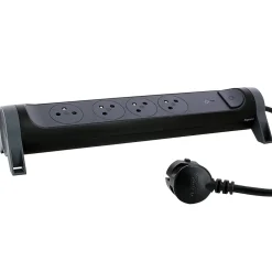 Multiprise parafoudre avec interrupteur 4 prises noir et gris 1.5 m^Legrand Discount