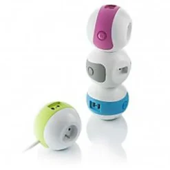 Multiprise Wattball 2x 16A + 1 x 6A + 2 x USB 2.1A blanc et gris^Watt & Co Outlet