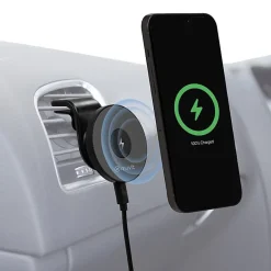 Support Voiture Magnétique Chargeur MagSafe 15W avec Câble USB-C Noir^Muvit New