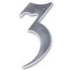 N° de maison - marquage 3 - en acier inoxydable - couleur gris - à visser - hauteur 10 cm - HS003-Chapuis Outlet