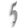 N° de maison - marquage 5 - en acier inoxydable - couleur gris - à visser - hauteur 10 cm - Chapuis CIXA5-Jean Chapuis Ets