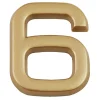N° de maison - marquage 6 - en PVC - couleur or - autocollant - hauteur 3,7 cm - LD3706^Chapuis Outlet