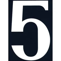 N° de maison - marquage 5 - en PVC - couleur bleu et blanc - autocollant - hauteur 11 cm - NA05-Chapuis Clearance