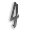 N° de maison - marquage 4 - en acier inoxydable - couleur gris - à visser - hauteur 10 cm - Chapuis CIXA4-Jean Chapuis Ets Sale