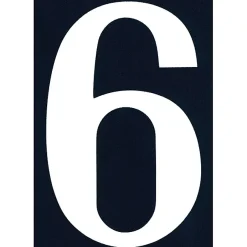 N° de maison - marquage 6 - en PVC - couleur bleu et blanc - autocollant - hauteur 11 cm - NA06^Chapuis Best