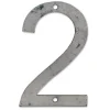 N° de maison - marquage 2 - en acier - couleur gris - à visser - hauteur 12 cm - CPA2-Chapuis Best