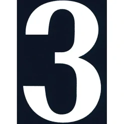 N° de maison - marquage 3 - en PVC - couleur bleu et blanc - autocollant - hauteur 11 cm - NA03^Chapuis