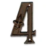 N° de maison - marquage 4 - en fonte - couleur marron - à visser - hauteur 12 cm - DB62-4-Chapuis Hot