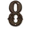N° de maison - marquage 8 - en fonte - couleur marron - à visser - hauteur 12 cm - DB62-8-Chapuis Best