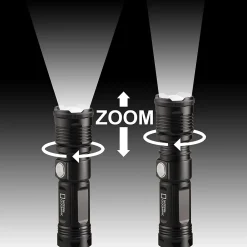 Lampe torche LED 1000lm Zoom Focus batterie USB aimant extérieur camping^National Geographic Clearance