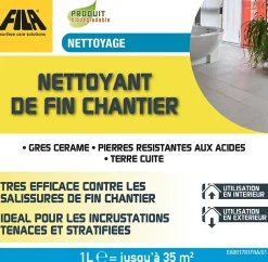 Nettoyant fin de chantier intérieur extérieur 1L^Fila Best