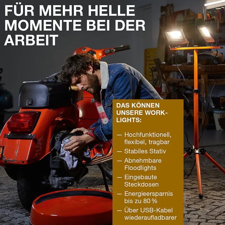 Projecteur de travail LED VAL BAT POCKET,20W,2000lm-Osram Discount