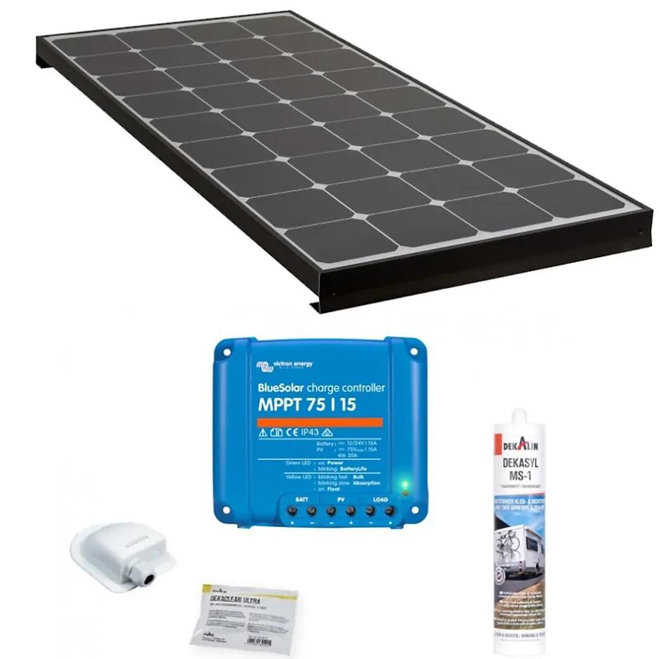 Pack BLACK BOOSTER Panneau Solaire 140W + Régulateur solaire VICTRON 220W 15A^Antarion Best