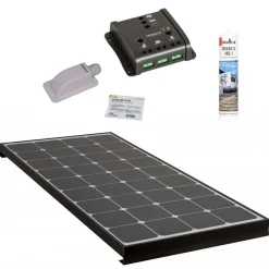 PACK BLACK BOOSTER 170W Seul Panneau solaire Camping Car + Kit Régulateur de charge-Antarion Hot
