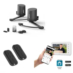 Pack 100% connecté avec motorisation portail battant Orane Connect + Visiophone Elia Smart 2 + 2 télécommandes supplémentaires-Avidsen Online