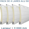 Pack 4 lames - 3000mm - Aluminium 50 - Blanc^Gimenez Ganga New