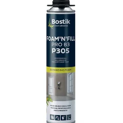 Pack 11 Mousses expansives PU pistolable P305 Foam'n'Fill 750ml + Nettoyant FoamCleaner 929 500ml + Pistolet manuel-Bostik Best