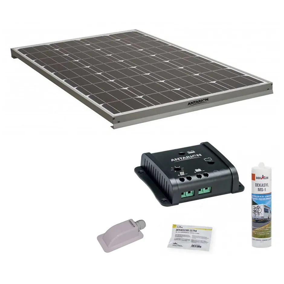 Pack Panneau solaire 140W + Kit de pose Solaire avec Régulateur 160W 10A-Antarion Sale