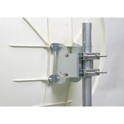 Pack Parabole satellite fibre composite Blanche 60cm BRIDES INOX + LNB Twin HD 4K-Hdsat Best