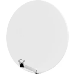 Pack Parabole Satellite Fibre Blanche 85cm + LNB Single + Récepteur Décodeur TV Satellite HD + Carte + Bras Coudé-Hdsat Best