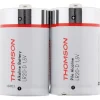 Pack 2 piles alcalines LR20 D 1,5V --Thomson New
