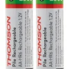 Pack 2 piles rechargeables HR06 AA 2500 mAh -^Thomson Discount