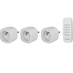 Pack 3 prises + 1 télécommande intérieures^Smartwares Outlet