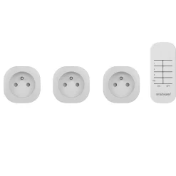 Pack 3 prises + 1 télécommande intérieures^Smartwares Outlet