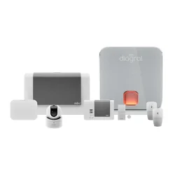 Pack alarme Précision sirène DIAG03CSF + Caméra connectée intérieure motorisée DIAG23VCF^Diagral Discount