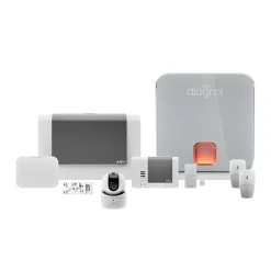 Pack alarme Précision sirène / GSM DIAG04CSF + Caméra connectée intérieure motorisée DIAG23VCF^Diagral New