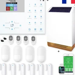Pack sans fil connectée IP + GSM 4G avec sirène solaire - pour maison 5 à 7 piéces.^Alarme Orion New