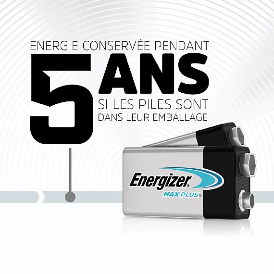 Pack de 4 - Max Plus Alcaline 9V, pack de 1 Pile-Energizer Online